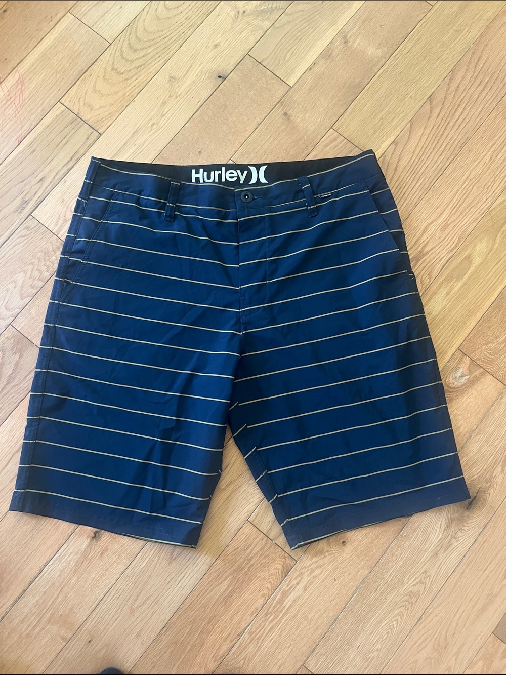 Hurley Phantom Navy with Cream Stripe Men's Hybrid Shorts